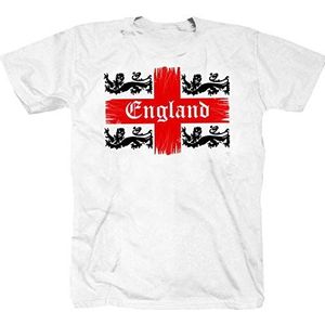 Engeland Lions London Liverpool Manchester Leeds United Newcastle City wit T-shirt shirt shirt, wit, M