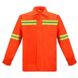 Uniform Van De Schoonmaker Reflecterend Vest Veiligheid Lange Mouwen Warm(Orange)
