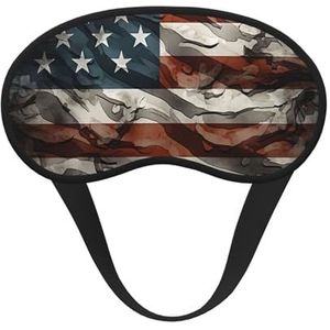 American Camouflage slaapmasker, zacht, comfortabel oogmasker met verstelbare riem, verduisterend, oogslaapschaduw, hoes voor vrouwen, meisjes, mannen, reizen, yoga, dutje in ploegendienst