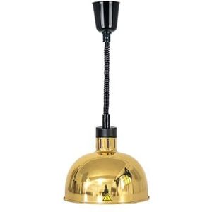 Hangende Voedsel Warmtelamp Commerciële Voedsel Warmer Lamp, 250W Telescopische Kroonluchter Industrieel Retro Metaal for Keuken Buffet, Houd Voedsel en Gerechten Warm (Color : Gold)