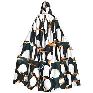 SSIMOO Leuke pinguïn dier patroon prachtige vampier mantel voor rollenspel, gemaakt voor onvergetelijke Halloween-momenten en meer