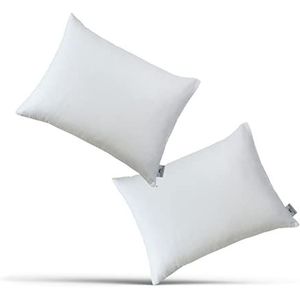 NATURECA Set van 2 kussenslopen voor hoofdkussens peuter​- 100% katoen satijn, kinderkussensloop, kussensloop voor babykussen 30 x 40 cm