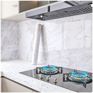 XUCZHAI Keuken Oliebestendige Film 40cm Breedte Marmer Zelfklevend Behang Vinyl Muurstickers Waterdicht Contact Papier Voor Keuken Decoratieve Film Home Decor Voor Keuken Aanrecht (YT21)
