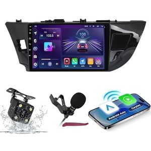 Android 14 Autoradio Navi voor T-oyota Corolla 2012-2016 9 ""Screenradio met draadloze carplay Android Auto GPS Navigatieondersteuning Bluetooth 5.0 HIFI FM 5G-WiFi SWC MIC-camera,M120s