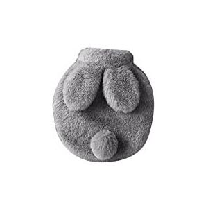 DieffematicRSD Warmwaterkruik Warmwaterkruik met schattige hoes 0,3L 0,5L 1L warmwaterzak for periode Nek Schouder Voetenwarmer (Color : Dark grey, Size : 300ML)