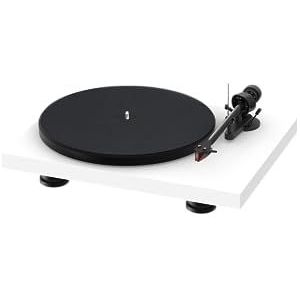 Pro-Ject Debut Carbon EVO, Audiofiele draaitafel met Carbon Fiber toonarm, Electronic Speed Selection en voorgemonteerde Ortofon 2M Rode phono cartridge (Satijn Wit)