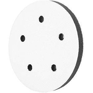 Spons-schuurpad, Zachte buffer-spons-interface-pad, voor het polijsten van glas, kunststof, metaal, diameter 125 mm (8 gaten)
