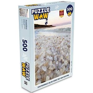 Puzzel 500 stukjes Dode zee - Zoutkorrels bij de dode zee van dichtbij puzzel 500 stukjes - PuzzleWow heeft +100000 puzzels - legpuzzel voor volwassenen - Jigsaw puzzel 48x34 cm