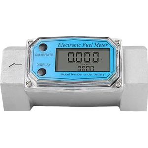 Elektronische brandstofmeter Digitale turbine-flowmeter for diesel, water, benzine, vloeibaar aluminiumlegering 1"" 1,5"" 2"" Nauwkeurige metingen(1 inch)