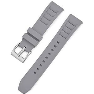 YingYou Nieuwe Design Fluor Rubber Horlogeband 20mm 22mm Quick Release Armband Compatibel Met Richard Fkm Horloge Bands Pols Riem Accessoires (Color : Gray, Size : 20mm)