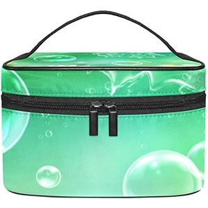 Zeepbellen kamille make-up organizer tas, reismake-up tas organizer case draagbare cosmetische tas voor vrouwen en meisjes toiletartikelen, Meerkleurig, 22.5x15x13.8cm/8.9x5.9x5.4in