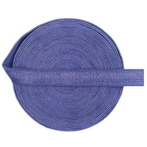 Glanzende niet-vouwbare elastische 3/8"" 10mm spandex satijnen band bh-band lingerie ondergoed naaien rand 50 100 yard door spoel-Clematis blauw-10mm-100 yards