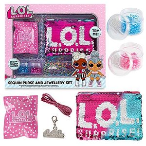 L.O.L. Surprise! LOL Switch Purse L.O.L. Verrassing pailletten-portemonnee en sieradenmakingsset voor meisjes, poppen met confetti, pop, diva, rocker en Mc Swag, Rose