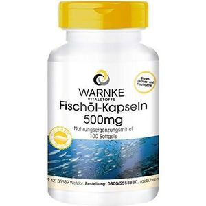 Visoliecapsules 500mg - Omega-3 vetzuren EPA + DHA - hoge dosering - 100 capsules | Warnke Vitalstoffe - Duitse apothekerskwalitei