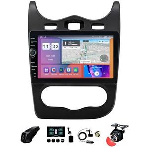 BOJONTN 22,9 cm (9 inch) Android 12 Autoradio 2 DIN voor Renault Sandero 2013 met achteruitrijcamera, stuurwielbediening, Bluetooth, GPS, Navi CarPlay, draadloos, FM, WLAN (grootte: S400 4 + 64G)