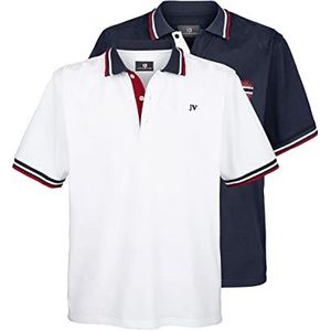 Jan Vanderstorm Heren Poloshirts, Set Van 2 Johan White, 2Xl (Xxl) - 60/62