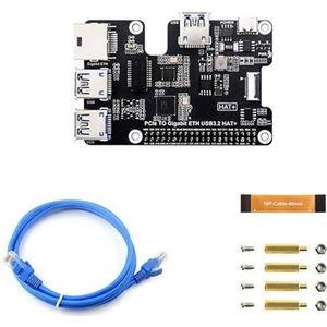 alloneslife Snelle PCIe USB 3.2 Gen1 uitbreidingskaart met geïntegreerde Gigabit Ethernet-adapter RTL8153B chip voor superieure gegevensoverdrachtsnelheid