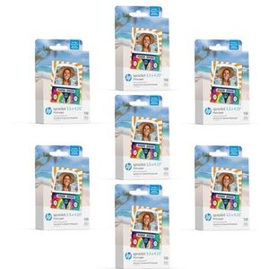 HP Sprocket 3,5 x 4,25 inch Zink fotopapier met kleeflaag 700 stuks Compatibel met HP Sprocket 3x4 fotohokje en fotoprinter., 700 Pack