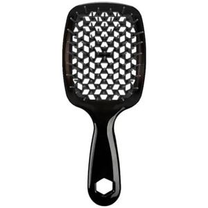 1/2 stuks set Hoofdhuid Massage Kam Holle Kam Shampoo Massage Borstel for Bad Haar Wassen Spray Fles(1pc comb Black)