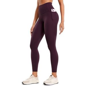 CRZ YOGA Women's Butterluxe Gym Leggings 25''- High Waisted Workout Leggings met Zakken Boterzachte Yoga Leggings Donker paars M