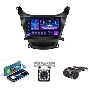 9-inch Touchscreen Autoradio Met Bluetooth Autoradio Voor Hyundai Elantra 2014-2016 Plug en Play Android 14 2Din Autoradio Radio Android Automatische Bluetooth USB RVC SWC(NF-2 WIFI 2G+32G)