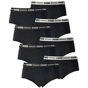PUMA Mini Short voor dames, 8 stuks, multipack, XS, S, M, L, XL, zwart, wit, grijs, 57% katoen