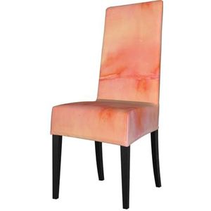 KemEng Koraal Aquarel Tinten Roze Oranje, Stoelhoezen, Stoelbeschermer, Stretch Eetkamerstoel Slipcover Seat Cover voor Stoelen