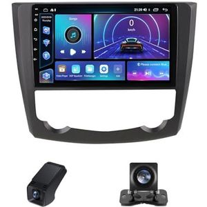 Autoradio 2 Din Bluetooth met Carplay en Android Auto,geldt voor Renault Kadjar 2015-2017 9 inch met touchscreen stereo auto ondersteunt GPS stuurbediening Achteruitrijcamera(NF-7)
