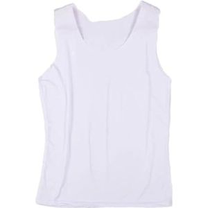 Tdvcpmkk Strakke naadloze tanktop voor dames, mouwloze top, T-shirt, tanktop, Wit, XL
