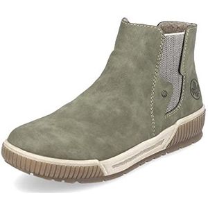 Rieker DAMES Sneakers N0761, Vrouwen Slip-On,verwisselbaar voetbed,lage schoen,sportschoen,pantoffel,elastiek,ademend,Groen (grün / 54),39 EU / 6 UK
