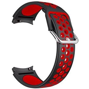 De Band Is Geschikt For 46mm 44mm Siliconen Frequentieband Geschikt 40mm 42mm (Color : Black with red, Size : Watch 4 Classic 42mm)