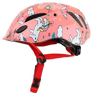 Kinderhelm Robuuste fietshelm Verstelbare skateboardhelm Fietshelm voor meisjes en jongens (Roze)