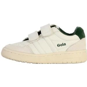 Gola Eagle Stap leren sneakers voor kinderen, Groen wit, 31 EU
