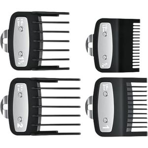 4 stuks tondeuse, opzetstukken naar keuze, tondeuse, begrenzingskam, mesvervanging, clipper, Guards Magic Clip Trimmer, scheerapparaat, baardtrimmer, opzetkamset, opzetkammen