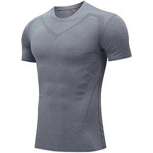 DJFOG Zemanva - Zemanva Correctievest, toermalijn houdingscorrector vest, ionische vormende shirt, compressievest voor mannen (grijs-B, S)
