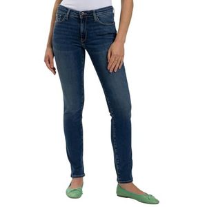 Cross Anya Jeans voor dames, slim fit, blauw - Mid Blue Used W27-W36 stretch, Mid Blue Used 218, 33W / 28L