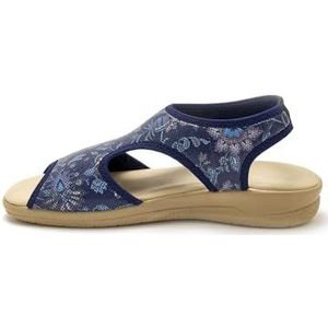 Pediconfort - Stretch slip-on sandalen - DAMES, Marine-print., 36 EU