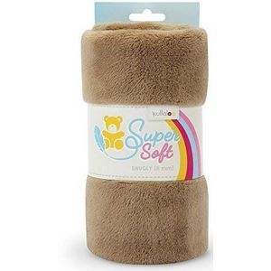 kullaloo Supersoft SNUGLY SB-Pack pluche stof, Minky, geschikt voor speelgoed, taupe