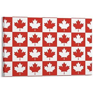 Maple Leaf Canada CA vlag creatieve poster canvas muurkunst opknoping foto grappige decoraties cadeau voor vaderdag Moederdag Kerstmis