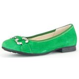 Gabor Klassieke ballerina's voor dames, platte schoenen, lichte extra breedte (G), groen 34, 38.5 EU