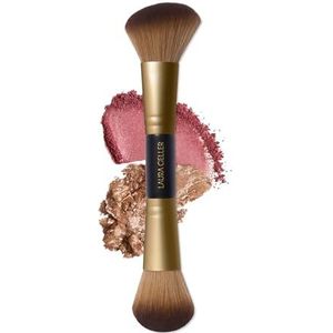 LAURA GELLER NEW YORK Dual-Ended Blush + Bronzer Brush - Blush Bronzer Contour Gezichtsmake-upborstel