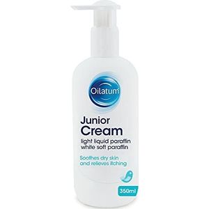 Oilatum Junior Cream, voor eczeem en droge huidaandoeningen, rijke vochtinbrengende crème voor de gevoelige, jeukende huid, geurvrij, geschikt voor baby's en kinderen, 1 x 350 ml