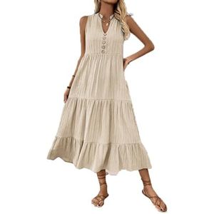 yk8fass Jurk met staande kraag ak-7226, Abrikoos, S