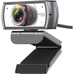 Webcam, 120 ° Groothoek Webcam 1080P Full Hd Met Microfoon USB Videoconferentie Vergadering for Laptop Computer PC(Webcam)