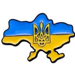 Broche Oekraïense vlag Kaart van het grondgebied Broche Symbool van de Oekraïense nationale heropleving Legering medaillon sieraden (Color : Style2)