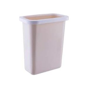 Afvalbak Hangende afvalbak onder aanrecht, plastic vuilnisbakken boven kastdeur met bovenste ring om vuilniszak te bevestigen (Size : Beige)