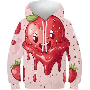 RNDKAUUIE Vers fruit kinderkleding meisjes trui 3D leuke patronen hoodies kinderen sweatshirt capuchon trui lange mouw top, Stijl 11, 13-15 Years