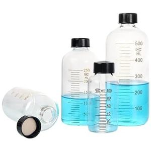 Glazen serumfles, schroefmondschaal-reagensfles, BORO3.3-monsterfles(15ml 5pcs)