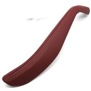 Binnendeur Handvat Auto Voor BMW 5 Serie G30 G31 F90 Interieur Voor Achter Links Rechts Deurgreep Lederen Buitenhoes 2018 2019 2020 2021 2022 2023(Volcano Red Left)