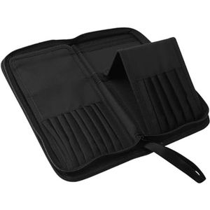 Make-upborsteltas, 15-gaats staand, canvas make-upborstelzakje, reismake-upkwasten, tas voor cosmetische tassen, zakje voor vrouwen, borstels, kunstenaar, Zwart, Refer to description, Unisex